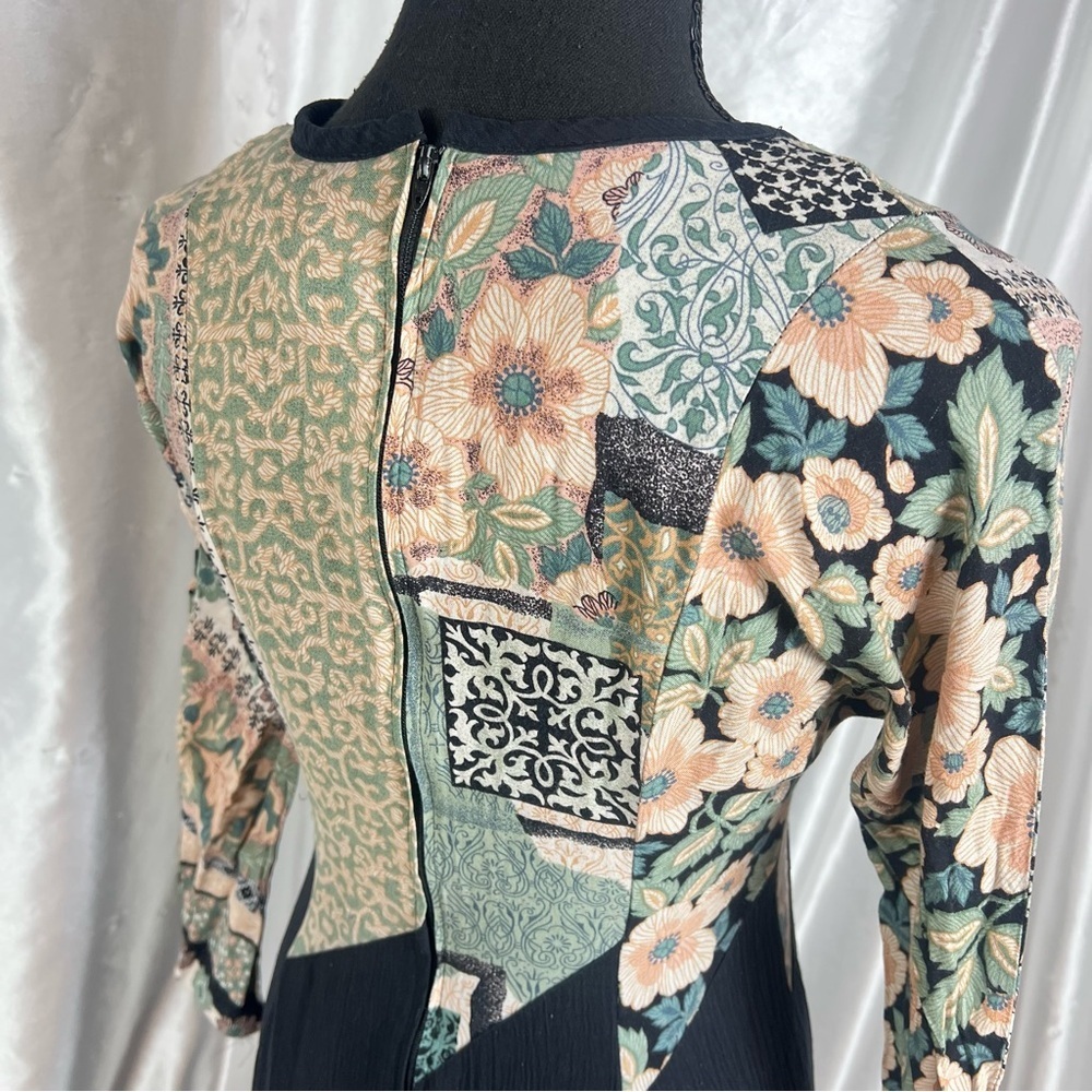 Vintage Stuart Alan Petites Boho Patchwork Midi D… - image 10